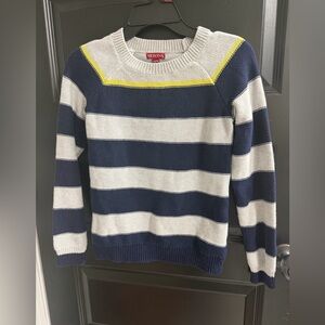 Merona Navy & Gray Striped Cotton Crewneck Sweater XS